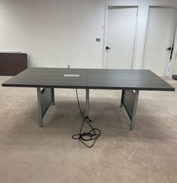 95”x47”x30” Uline Conference Table With Power Supply