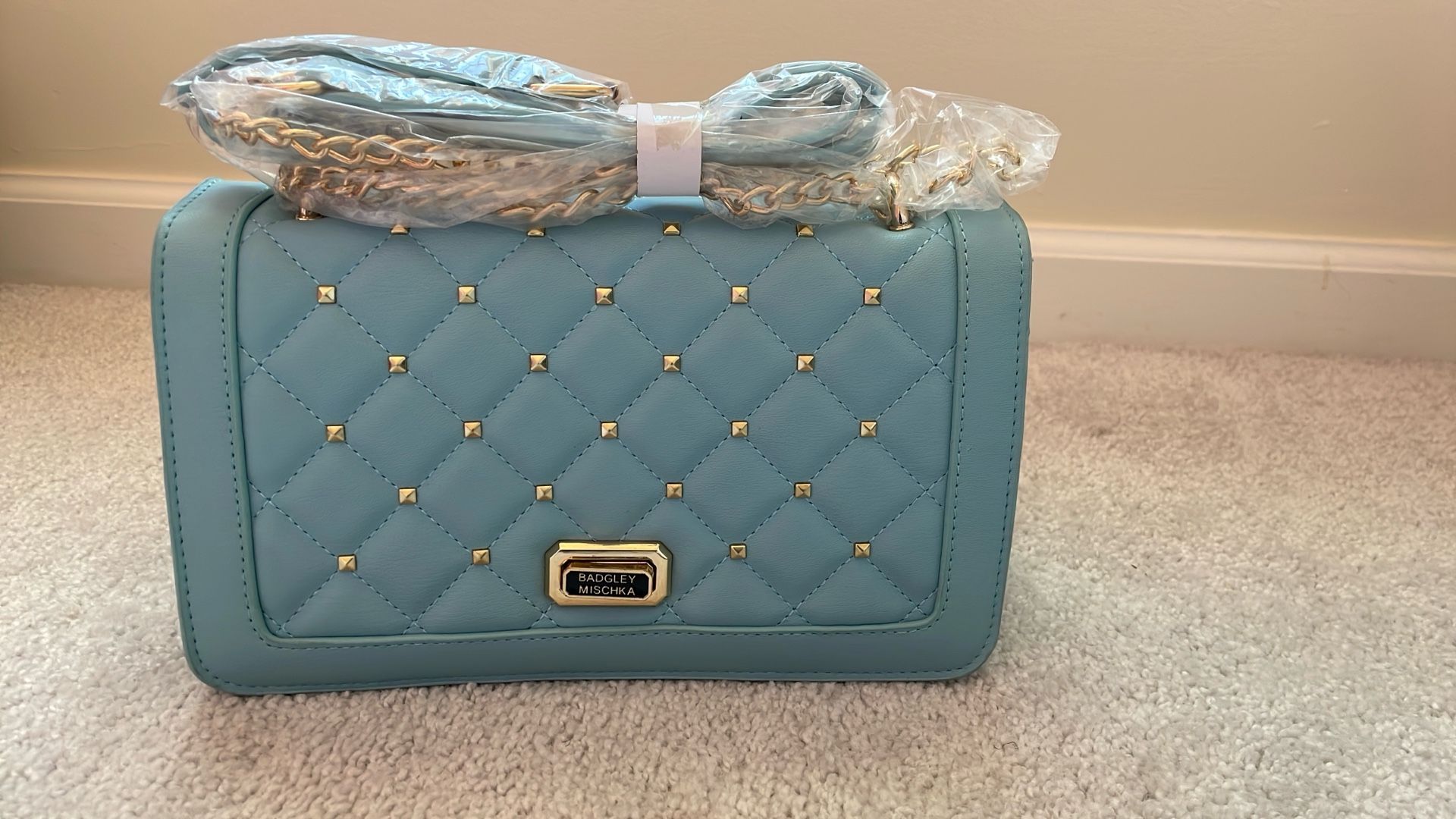 Bradley Mischka Crossbody Blue Bag