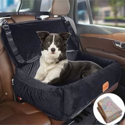 “New”pet Car Seat “Plush”(Sz L-XL)w/safety Belts(retail$89)