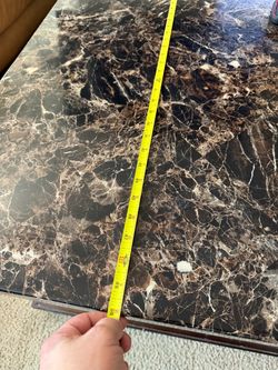 Dark Marble-Top Dining Table