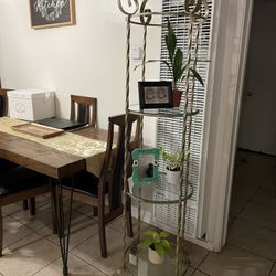 glass & metal shelf