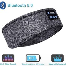 Bluetooth Earphones, Sports Sleeping Headband Elastic, Wireless Headphones Music Eye Mask