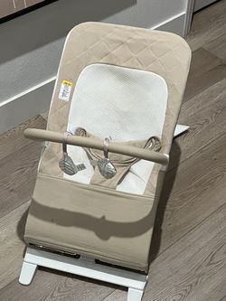 Baby Delight Alpine Deluxe Portable Bouncer, Infant, 0-6 Months, 100% GOTS Certified Cotton Fabrics, Organic Oat