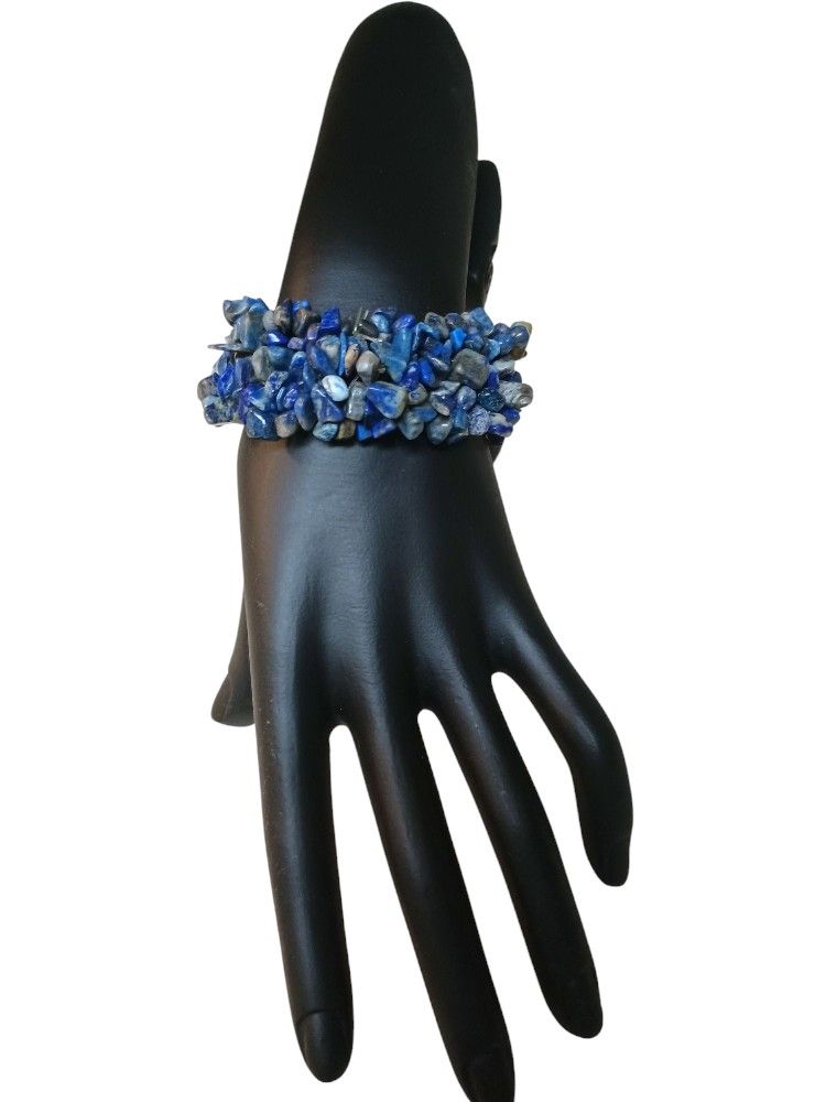 Genuine Lapis Stretch Bracelet