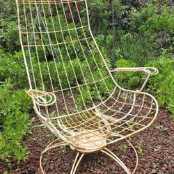 Mid Century Modern Homecrest Swivel Armchair,  original cover available