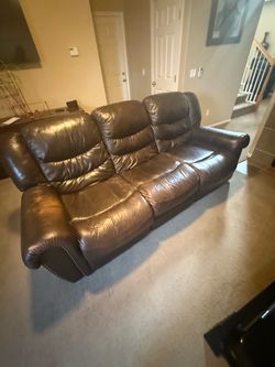 Brown Leather couch Free