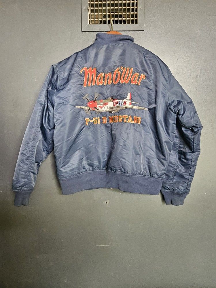 MAN O WAR satin Flight Jacket Vintage