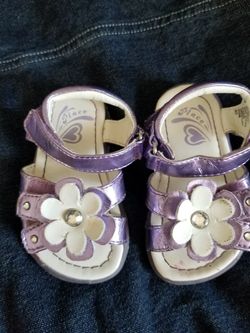 TCP Baby Girls Lavender Metallic Sandals Size 4