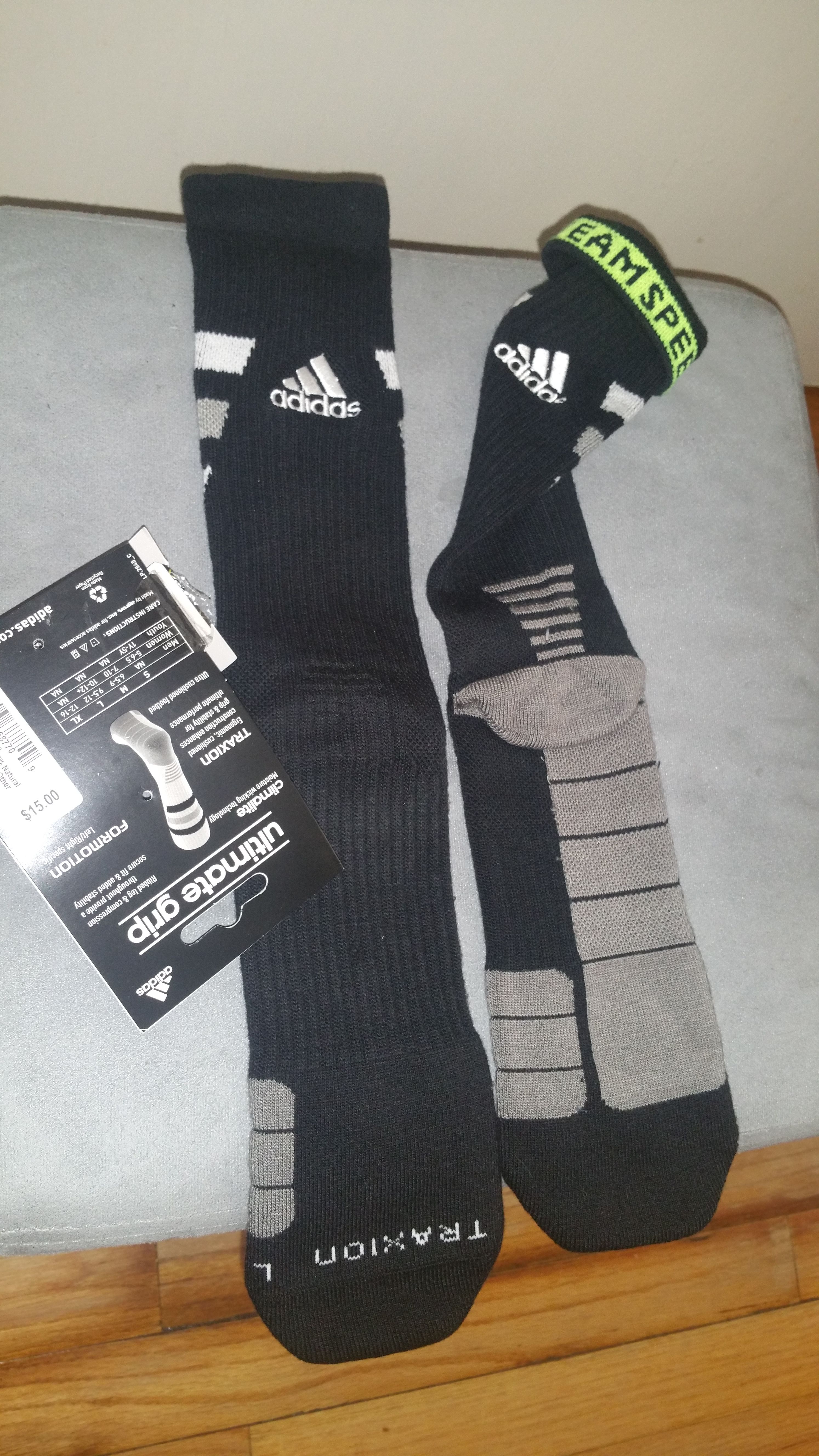 Adidas socks Large new with tag