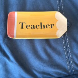 New Eccolo Small Ceramic Teacher Pencil Tray Dish Plate