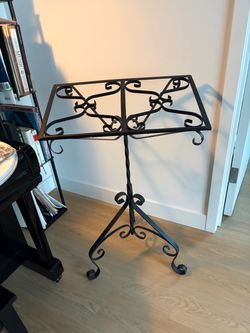 Vintage Victorian Wrought Iron Music & Book Stand – $120