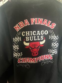 Custom bulls championship jacket. Asking 200 obo