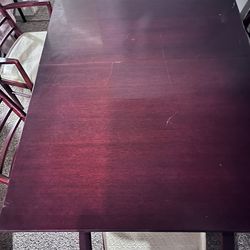 FREE DINING TABLE W/ EXTENSION & 6 chairs