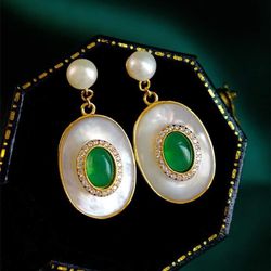 Emerald Vintage Earrings