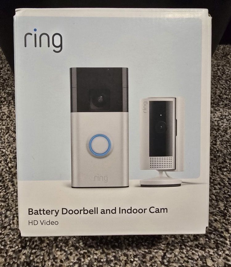 Ring Battery Doorbell with Ring Indoor Cam 2nd Gen