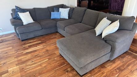 Sectional Charcoal Gray Sofa