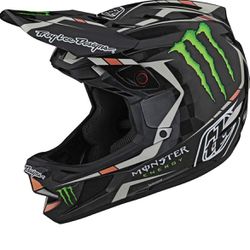 Troy Lee Designs Limited Edition Adult | BMX | Downhill | Mountain Bike D4 Carbon Monster Fairclough Helmet (Black, Medium)