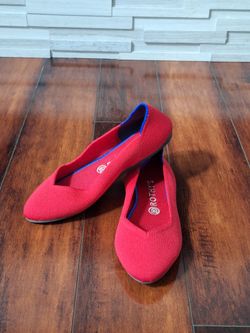 Rothy’s Style Red Knit Pointed Toe Flats Women’s Size 9.5