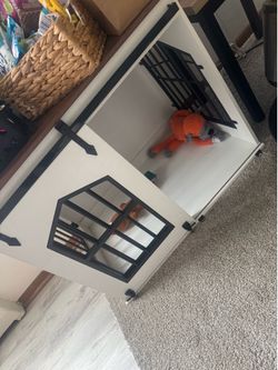 Brand new dog house with sliding doors