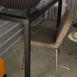 Heavy METAL Frame with 3/4-1inch thick glass tabletop