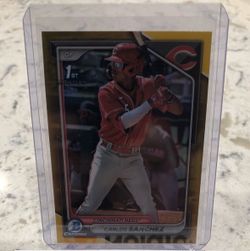 2024 Bowman Chrome Prospects Gold Refractor /50 Carlos Sanchez #BCP-25