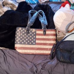 American Flag Texas Purse 