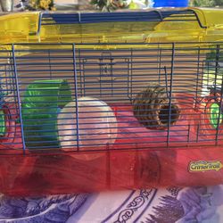 Critter Trail Hamster Cage With Toys 