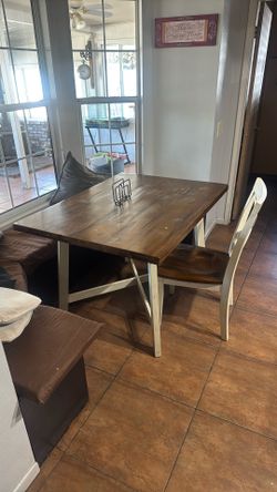 Wooden Dinning Table (4 Chairs Included)