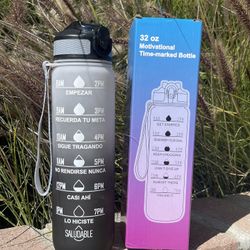 Sport Water Bottle with Time Markers to Keep You on Track!