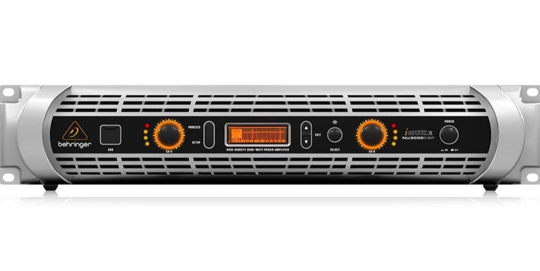 Behringer iNUKE NU3000DSP Ultra-Lightweight High-Density 3000-Watt Power Amplifier with DSP Control and USB Interface