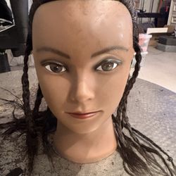 Textured Doll Head With Table Stand 