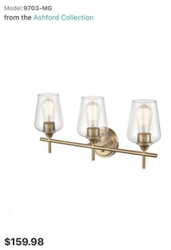 Millennium Lighting 9703-MG Ashford 3 Light 22" Wide Bathroom Vanity Light