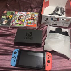 Nintendo Switch with games