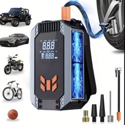 Heavy Duty rechargeable air pump power bank for tires inflatables new