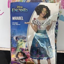 HALLOWEEN COSTUME - DISNEY MIRABEL FROM ENCANTO - SIZE MEDIUM 10-12 - BRSND NEW - DRESS AND GLASSES
