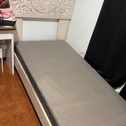 Wood Bed Frame Twin Size. Box Spring