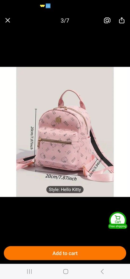 Hello Kitty Purse Backpack 