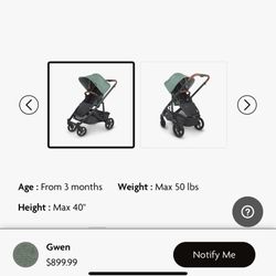 Uppababy Cruz  Vista 2 Gwen 