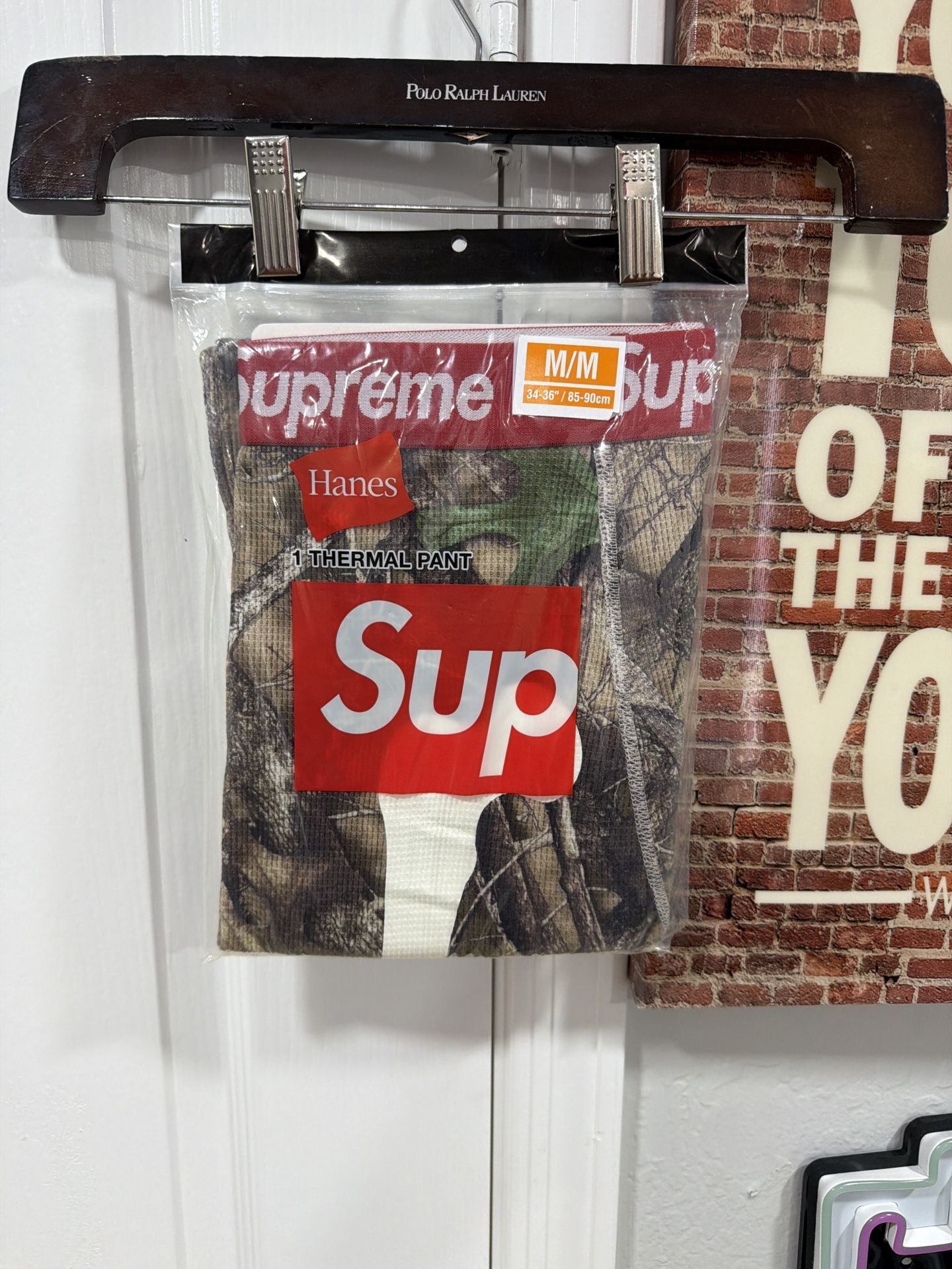 Supreme x Hanes Skeleton Camo Thermal Pants Size M – Brand New Sealed