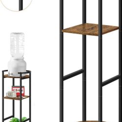 Water Dispenser Floor Stand Drink Dispenser Stand with Shelves 3 Tier Ceramic Crocks
