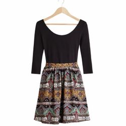 Anthropologie Maeve Arborea Dress Size 10 Boho Paisley Fit & Flare Pockets