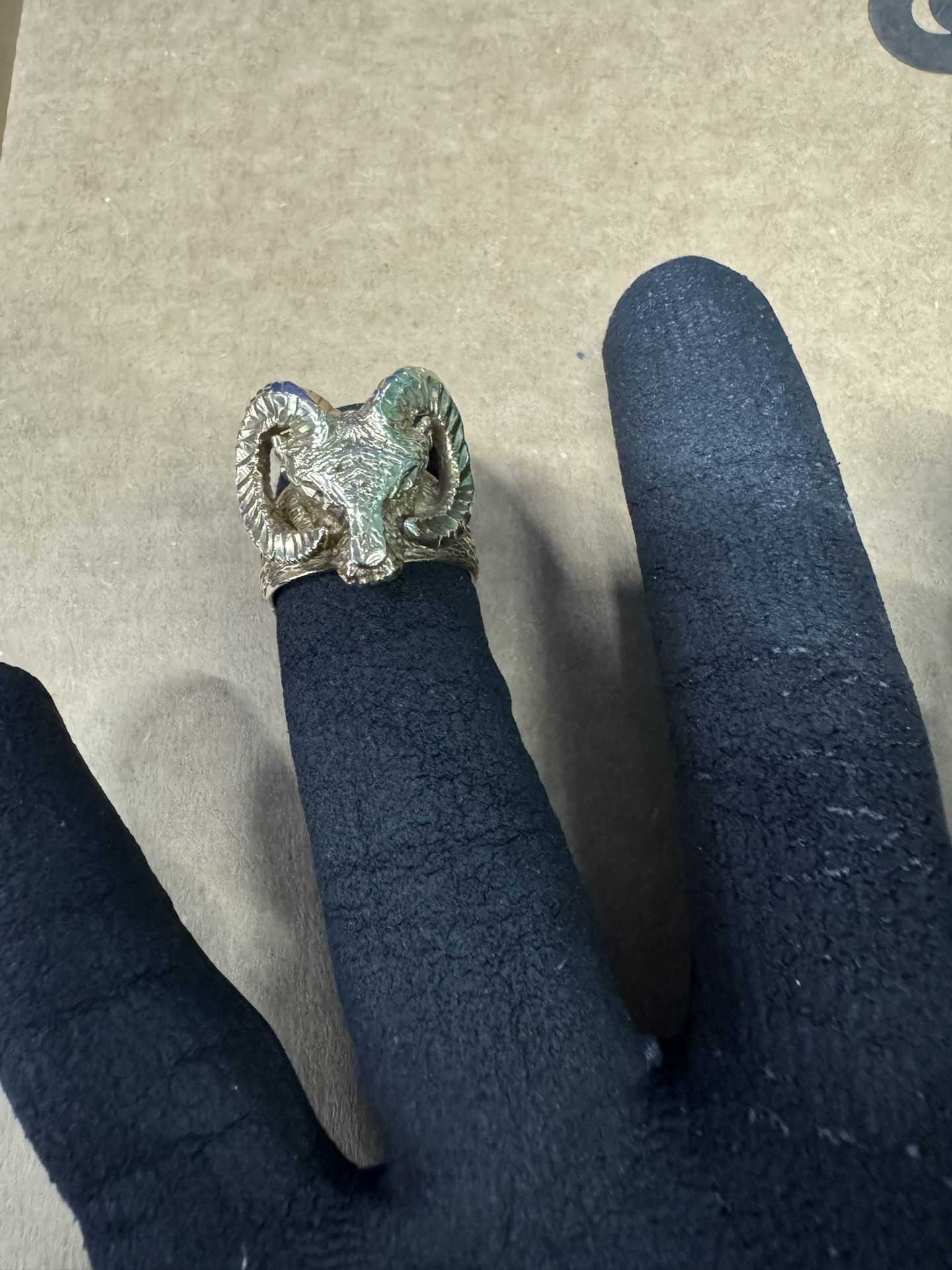 Gold Ram Ring 10k 13 Grams
