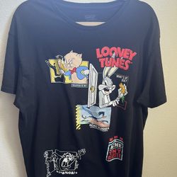 Black Looney Tunes T Shirt Size Large