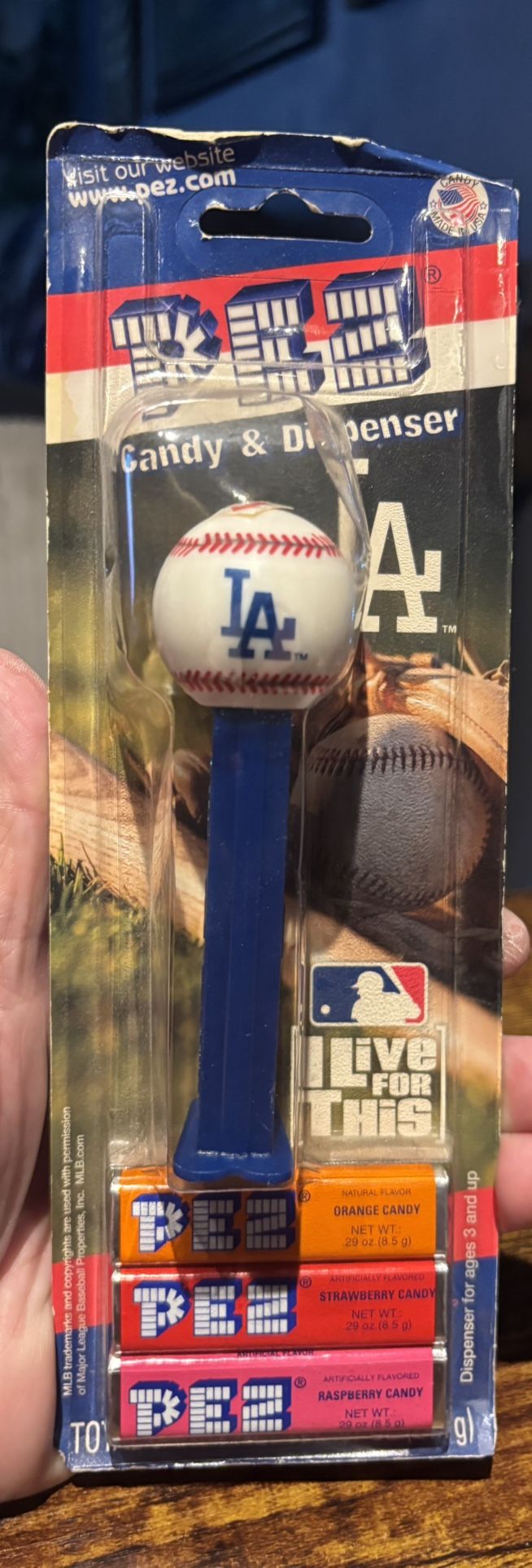 PEZ LA Dodgers Baseball Candy Dispenser New in Package