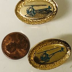 Vintage Golden Cuff Links From 1950s 