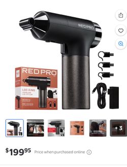Red PRO LOC-KING Cordless Auto Loc Styler - Internationally PATENTED, World’s First & Fastest