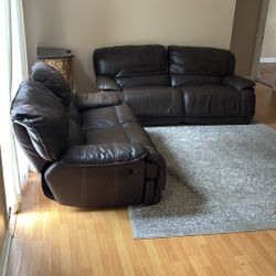 Leather Sofa and Love Seat