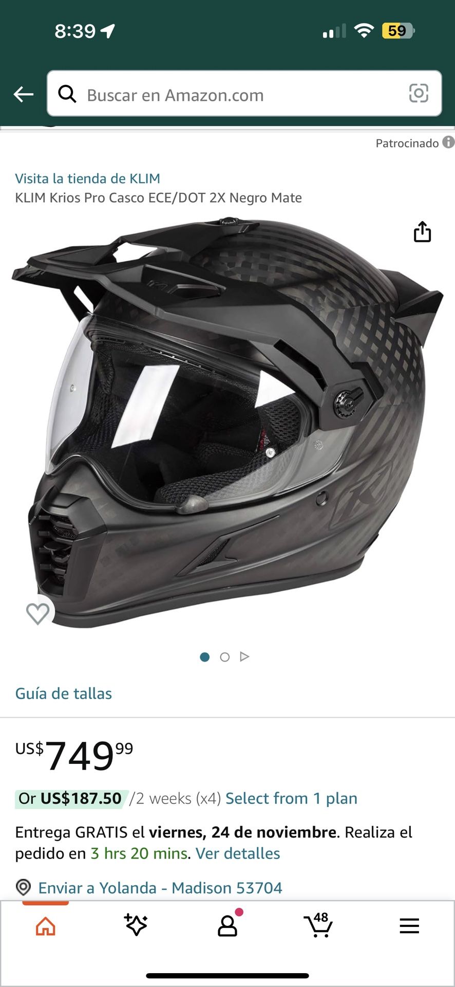 KLIM Krios Pro Casco de moto ECE/DOT Adulto XL Rally 