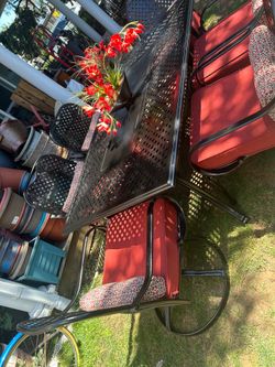 7 pieces metal patio furniture