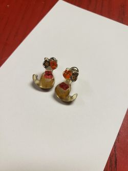 Ear rings cat silver